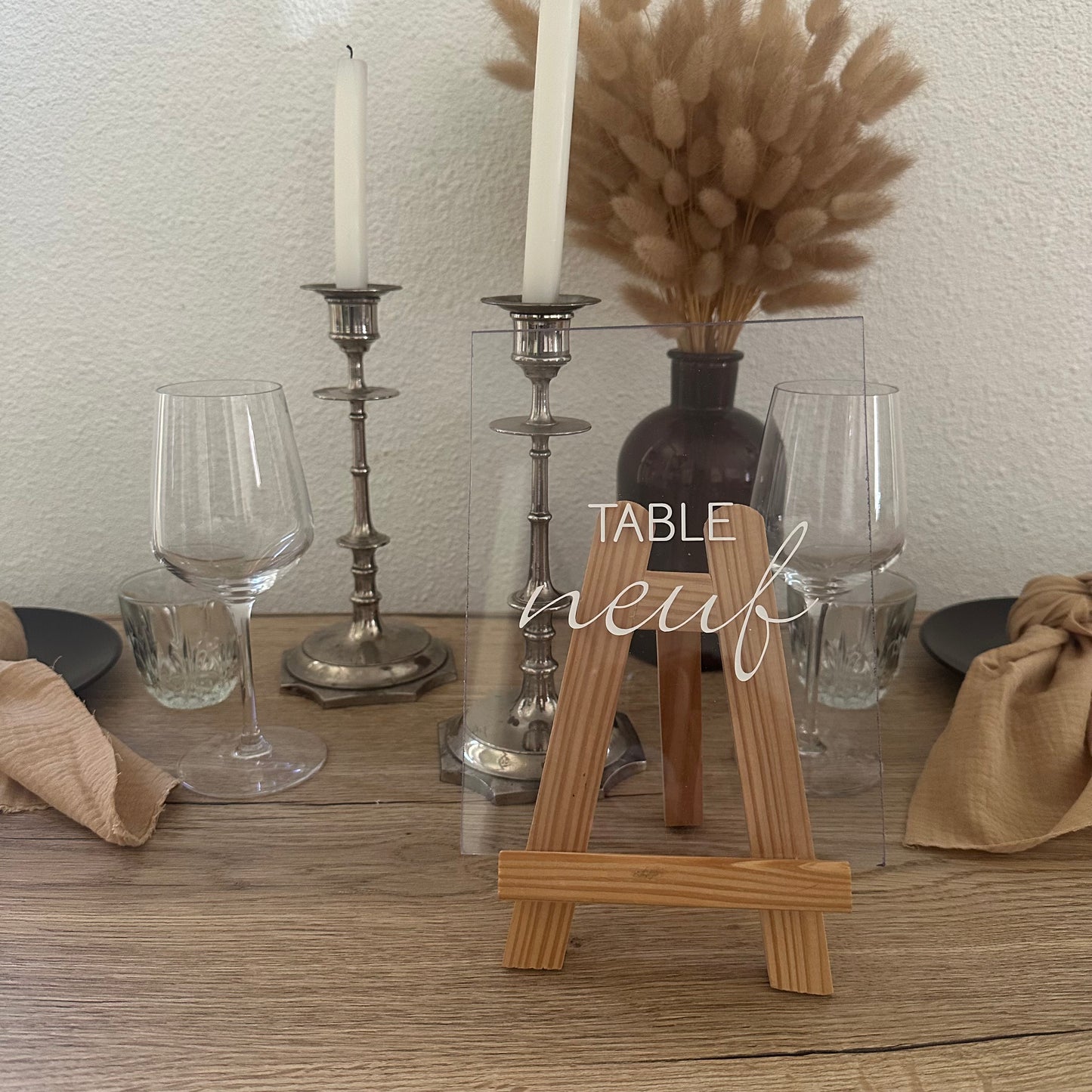 Numéro de table plexi