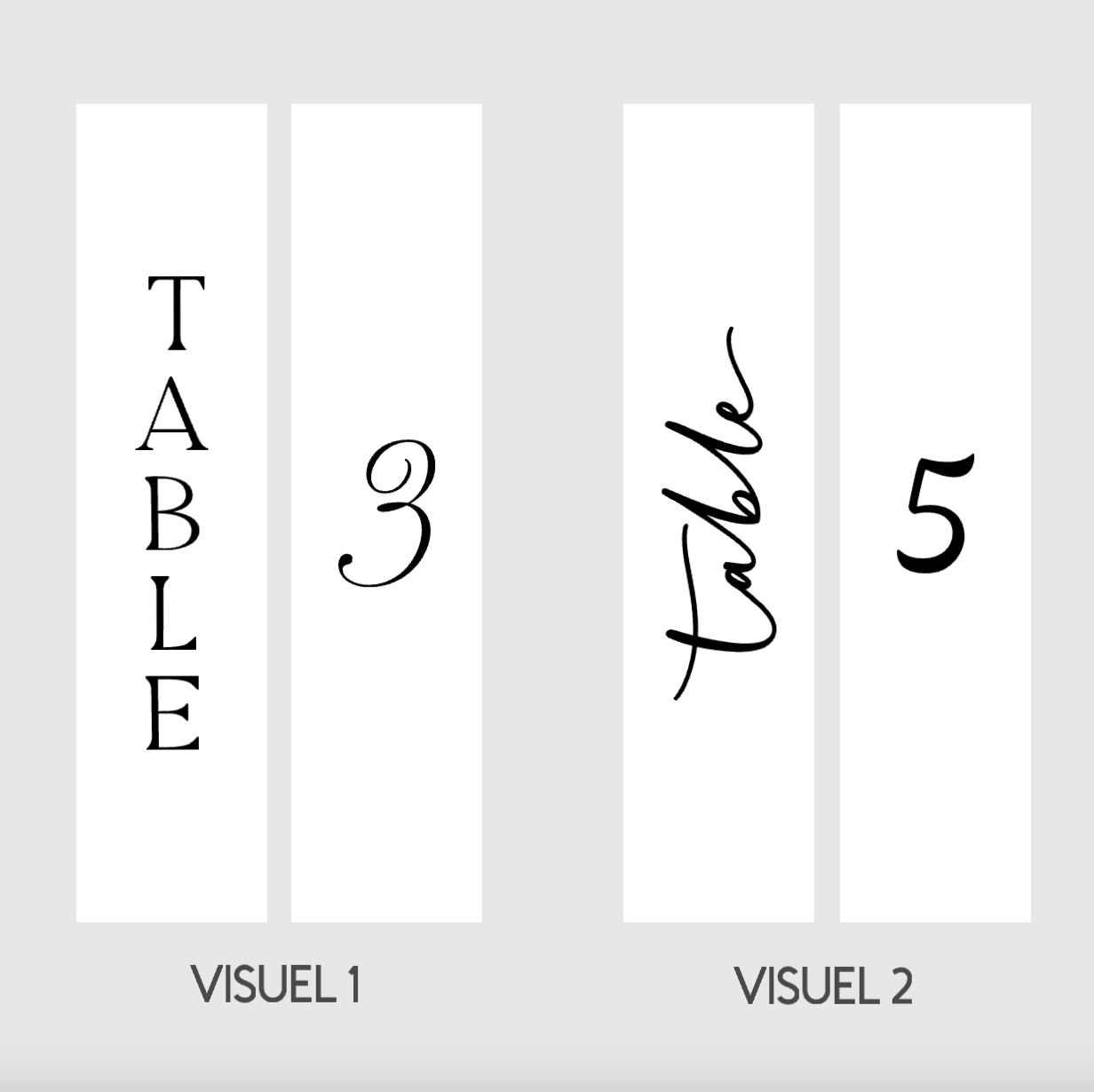 Numéro de table ruban