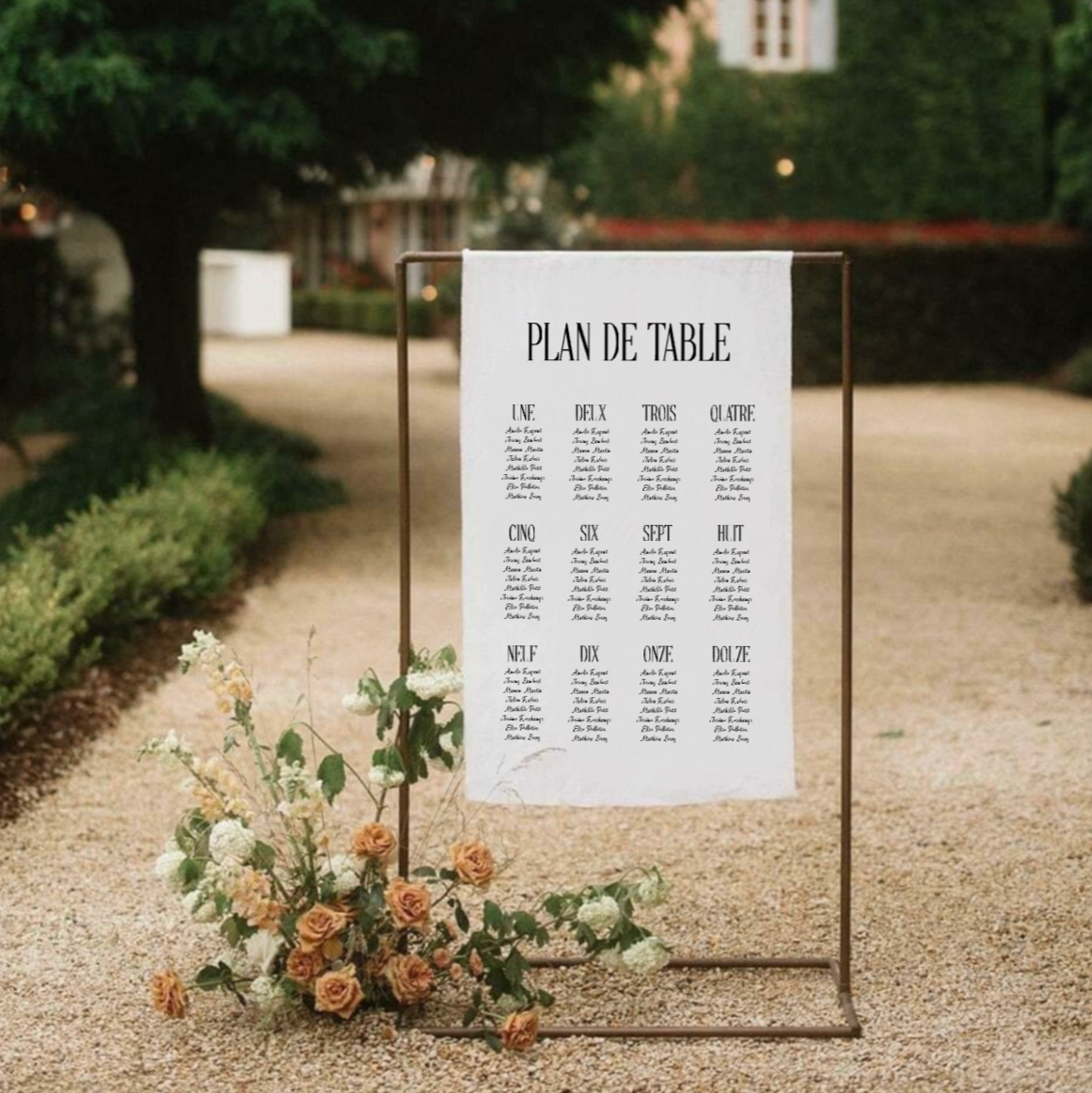 Plan de table en tissu