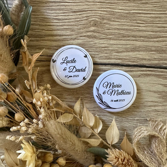 Badges mariage