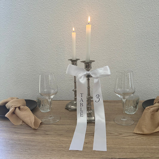 Numéro de table ruban