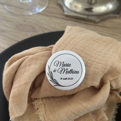 Badges mariage
