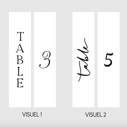 Numéro de table ruban