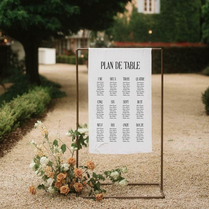 Plan de table en tissu